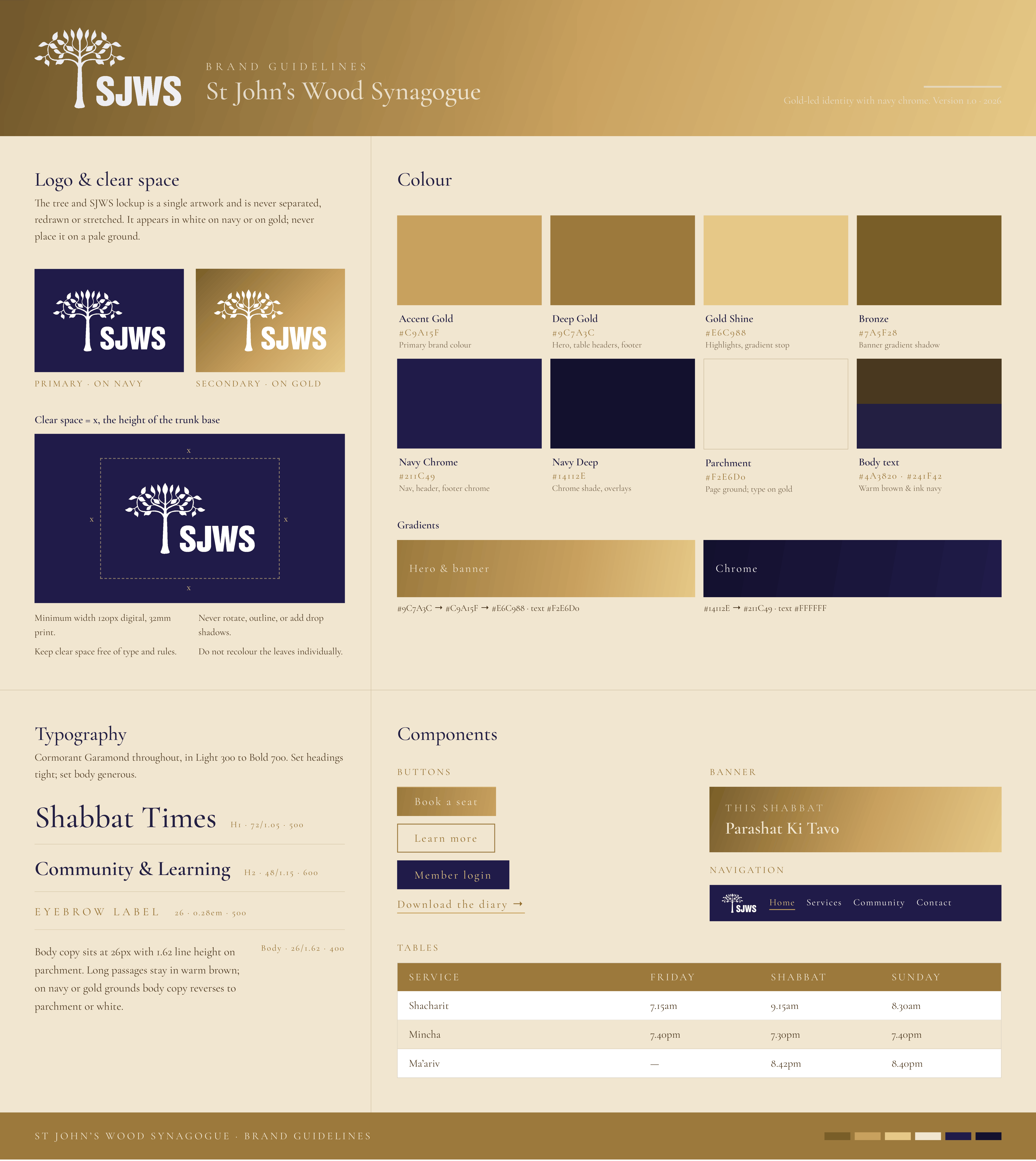 St John's Wood Synagogue brand identity guidelines