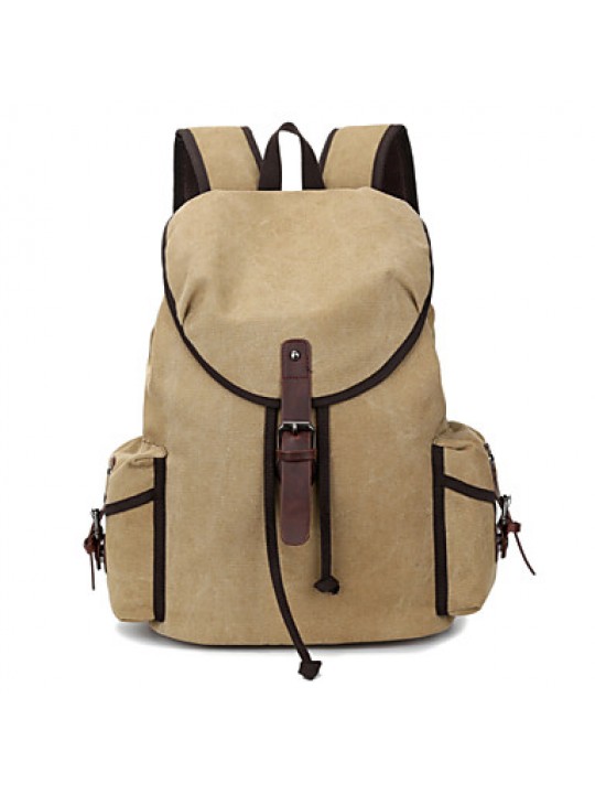 Men Women Canvas Backpack School Laptop Bag