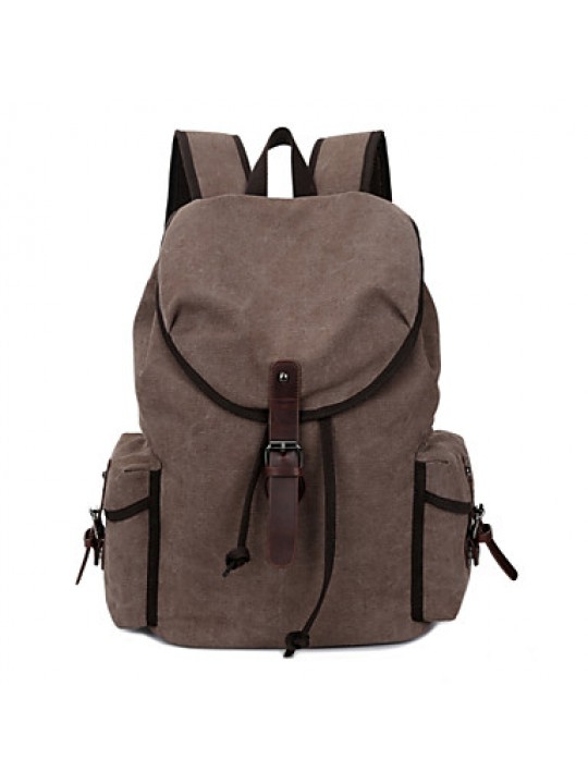 Men Women Canvas Backpack School Laptop Bag