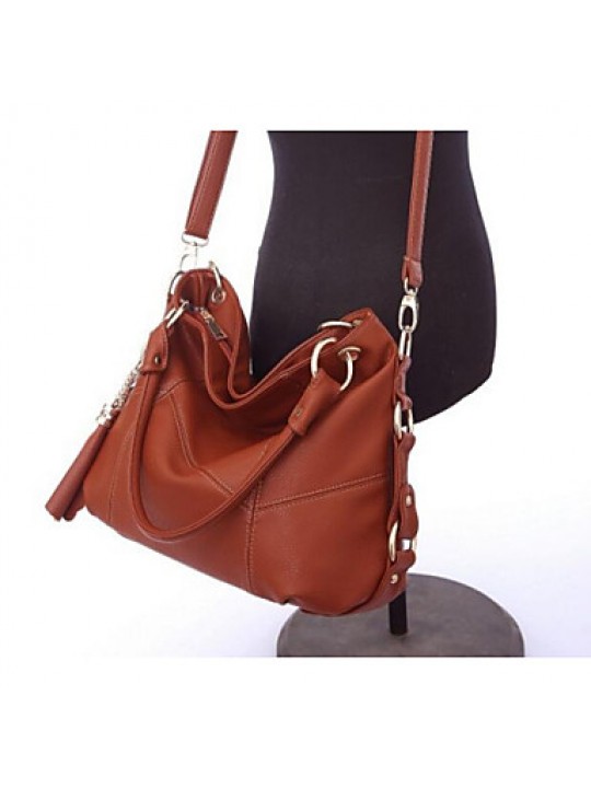 Women PU Hobo Tote - Blue / Brown / Black / Khaki